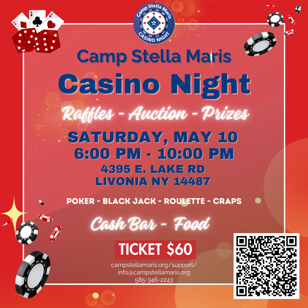 Casino Night 2025 (Instagram Post) event logo dates and location on the bottom activities during the event