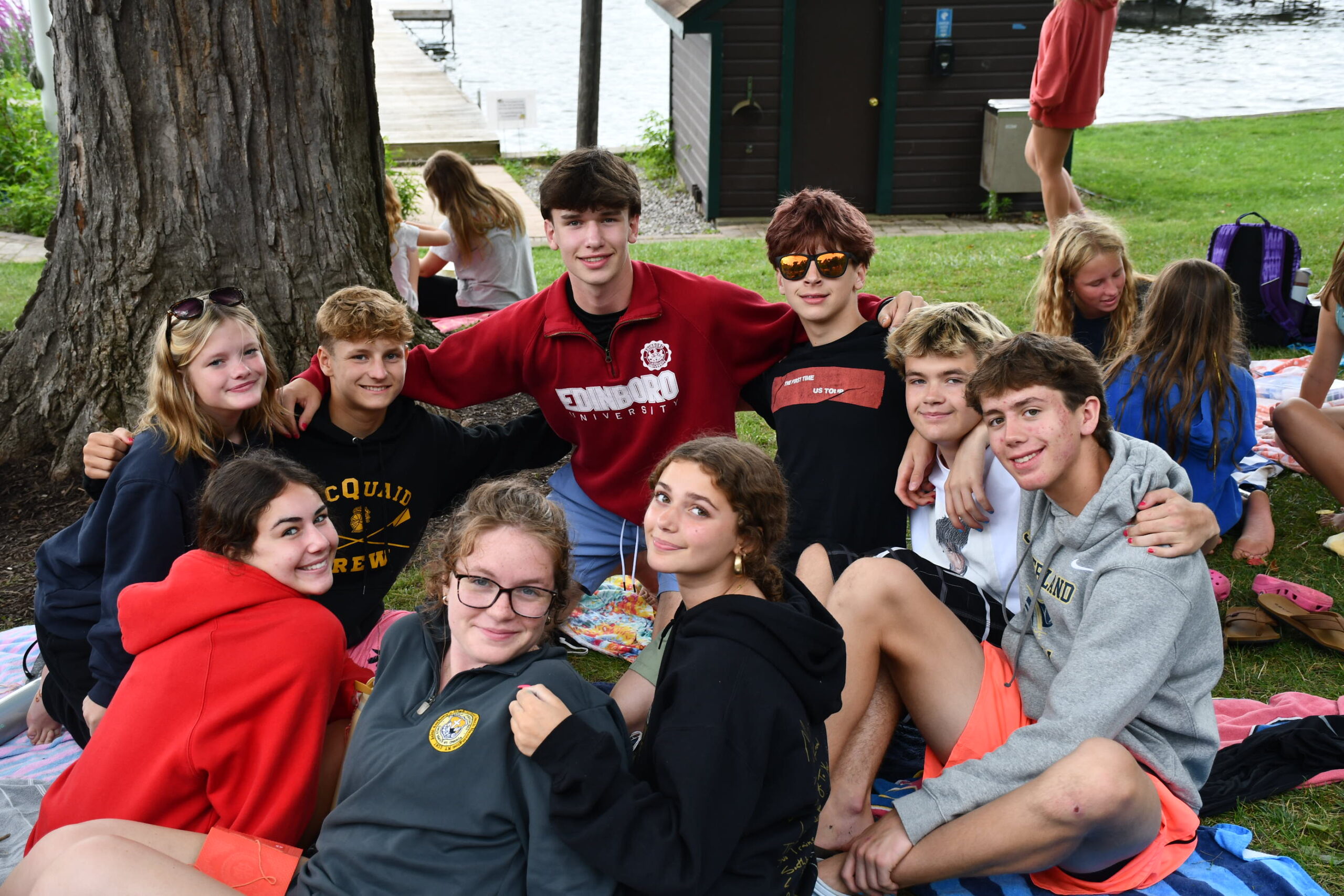leadership group of teens at summer camp
